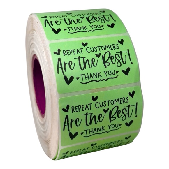 Repeat Customers are The Best Stickers,Thank You Sticker 8 COLORS TO CHOOSE FROM - Picture 6 of 9